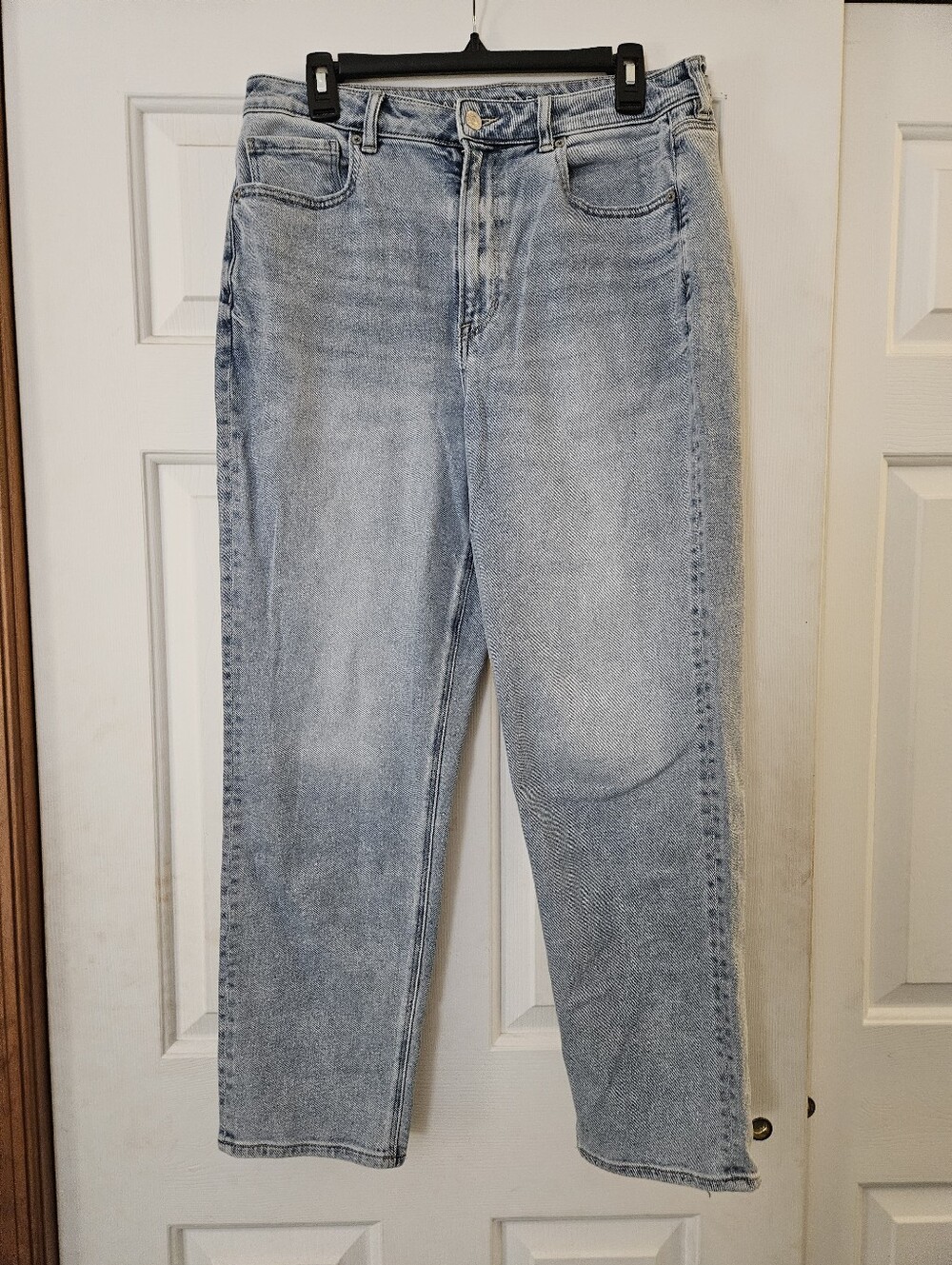 American Eagle Outfitters Light Blue Straight Leg Mom Jeans 12